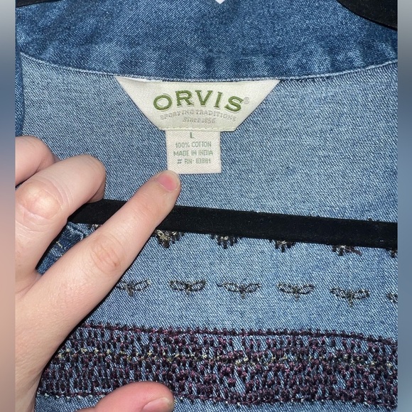 Vintage Orvis Embroidered Jean Jacket - Picture 9 of 16